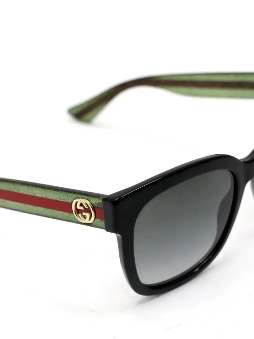 Gucci Sunglasses GG0034S 002 Gradient 54-20-140 - Black/Green/Red